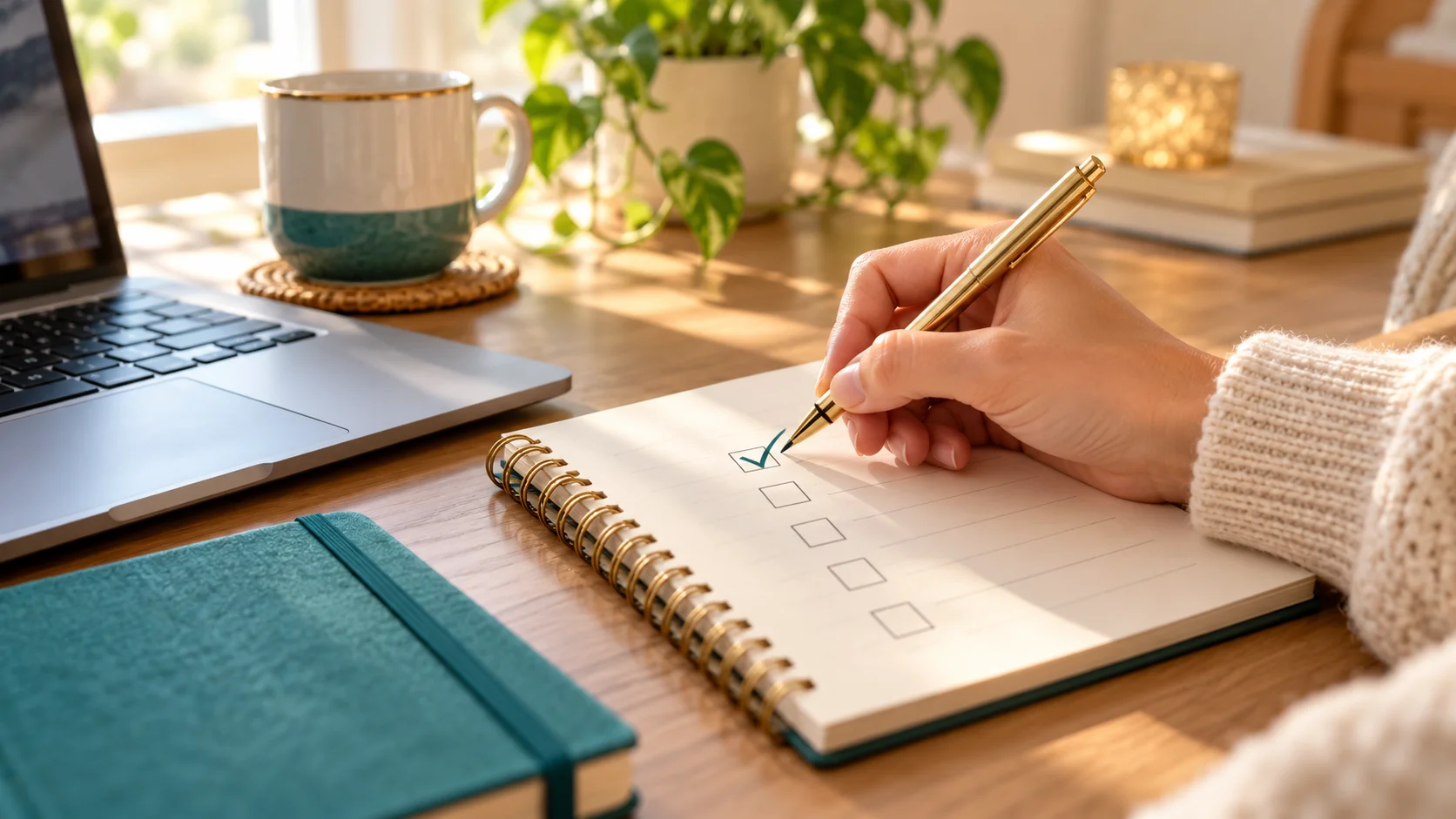 A solo entrepreneur developing a business idea at home